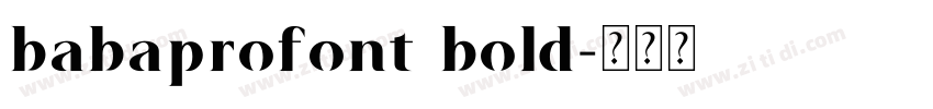 babaprofont bold字体转换